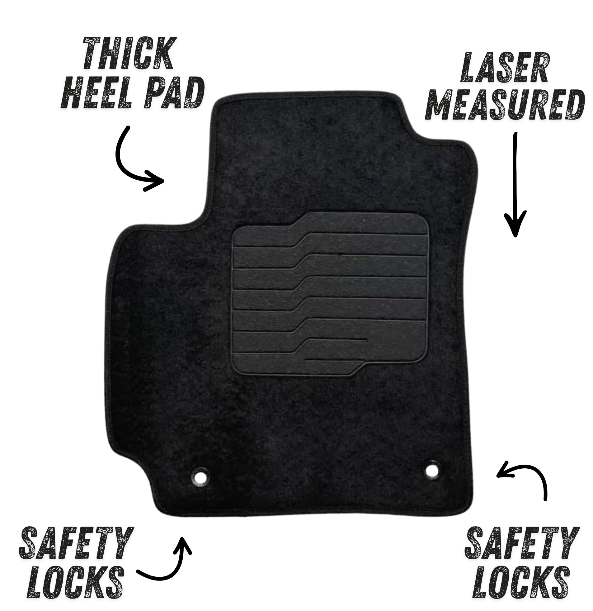 Carpet Floor Mats for 2020 to 2025 Kia Soul, Front and Rear, Black