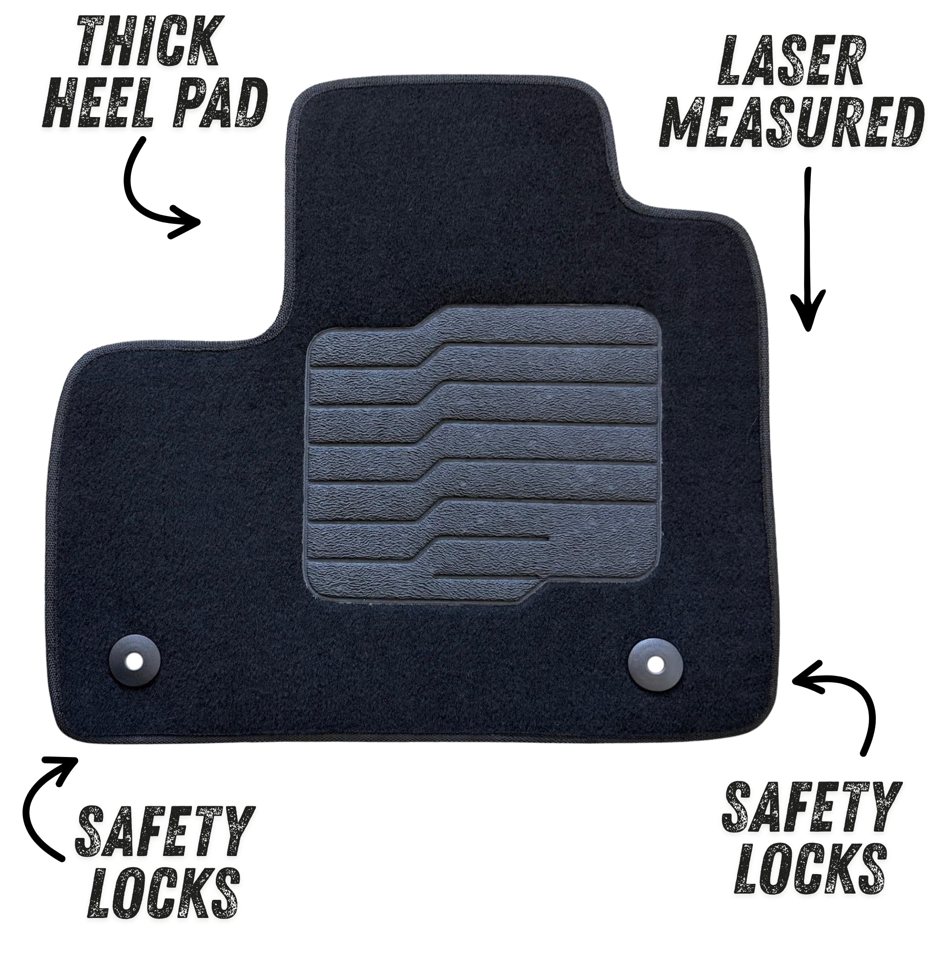 Carpet Floor Mats for 2024 to 2026 Chevrolet Traverse, Front and Rear