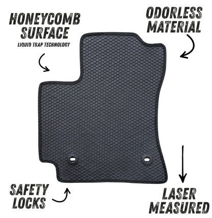 All Weather Honeycomb Floor Mats for 2014 to 2019 Toyota Corolla, Front and Rear