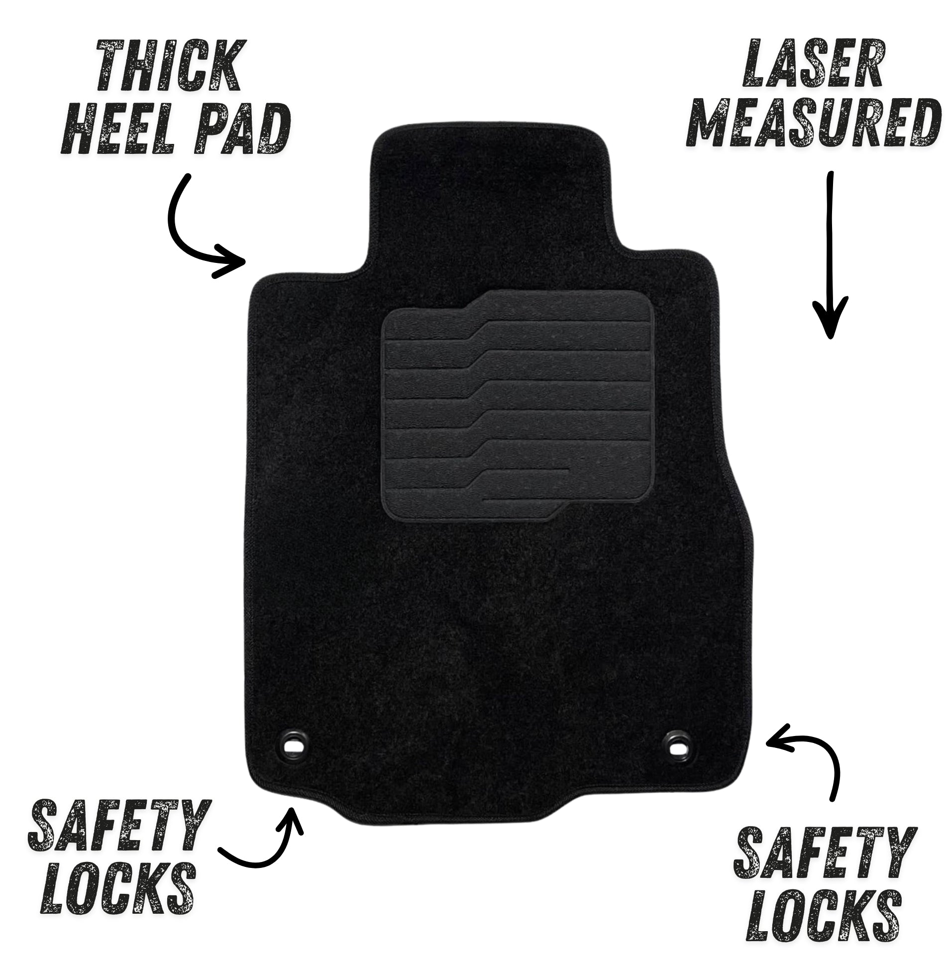 ecoMats Carpet Floor Mats for 2012 to 2016 Honda CR-V, Front and Rear, Black