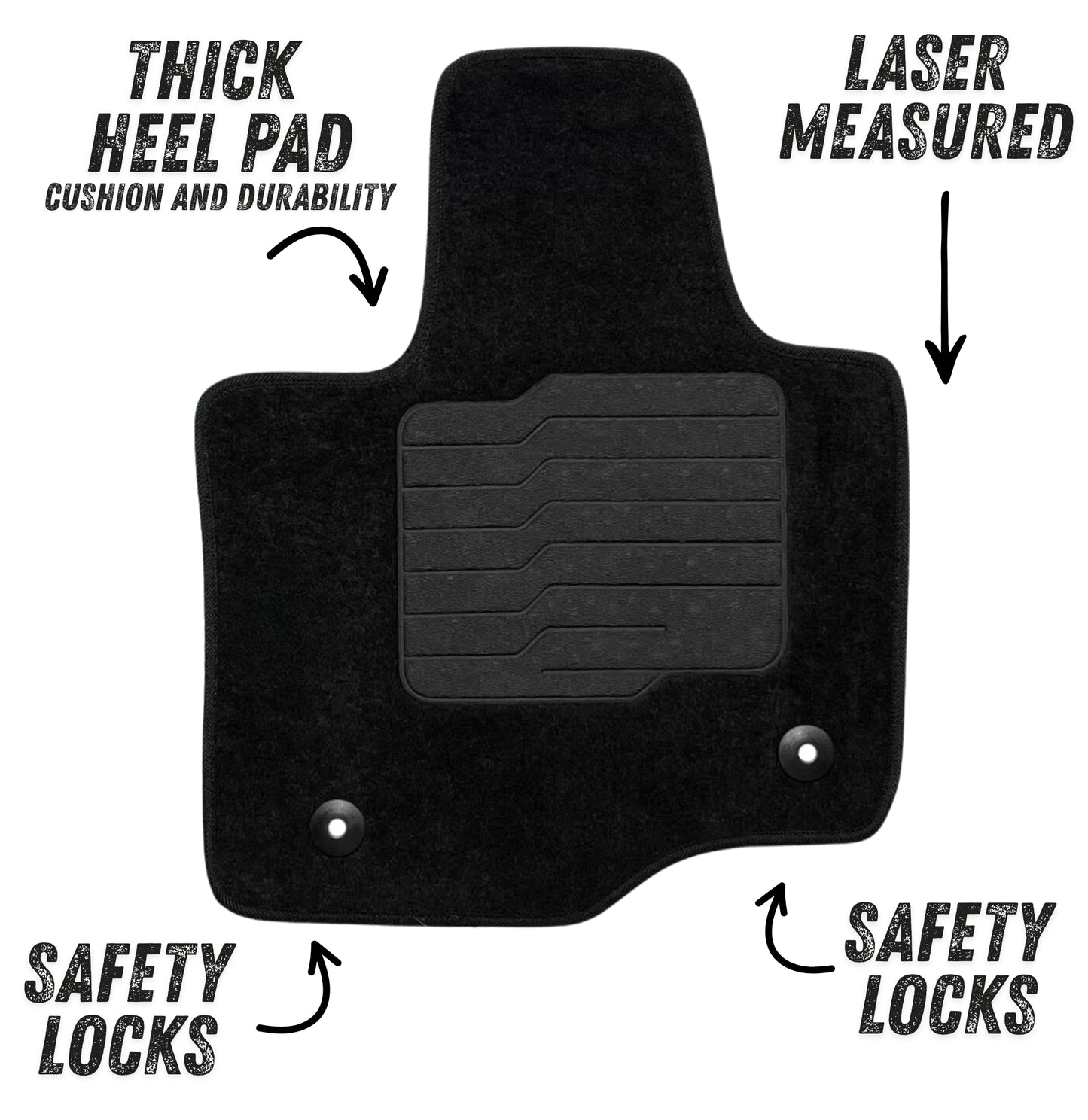 Carpet Floor Mats for 2021 to 2026 Ford F-150 / 2022-2025 F150 Lightning Crew Cabin Models, Front and Rear