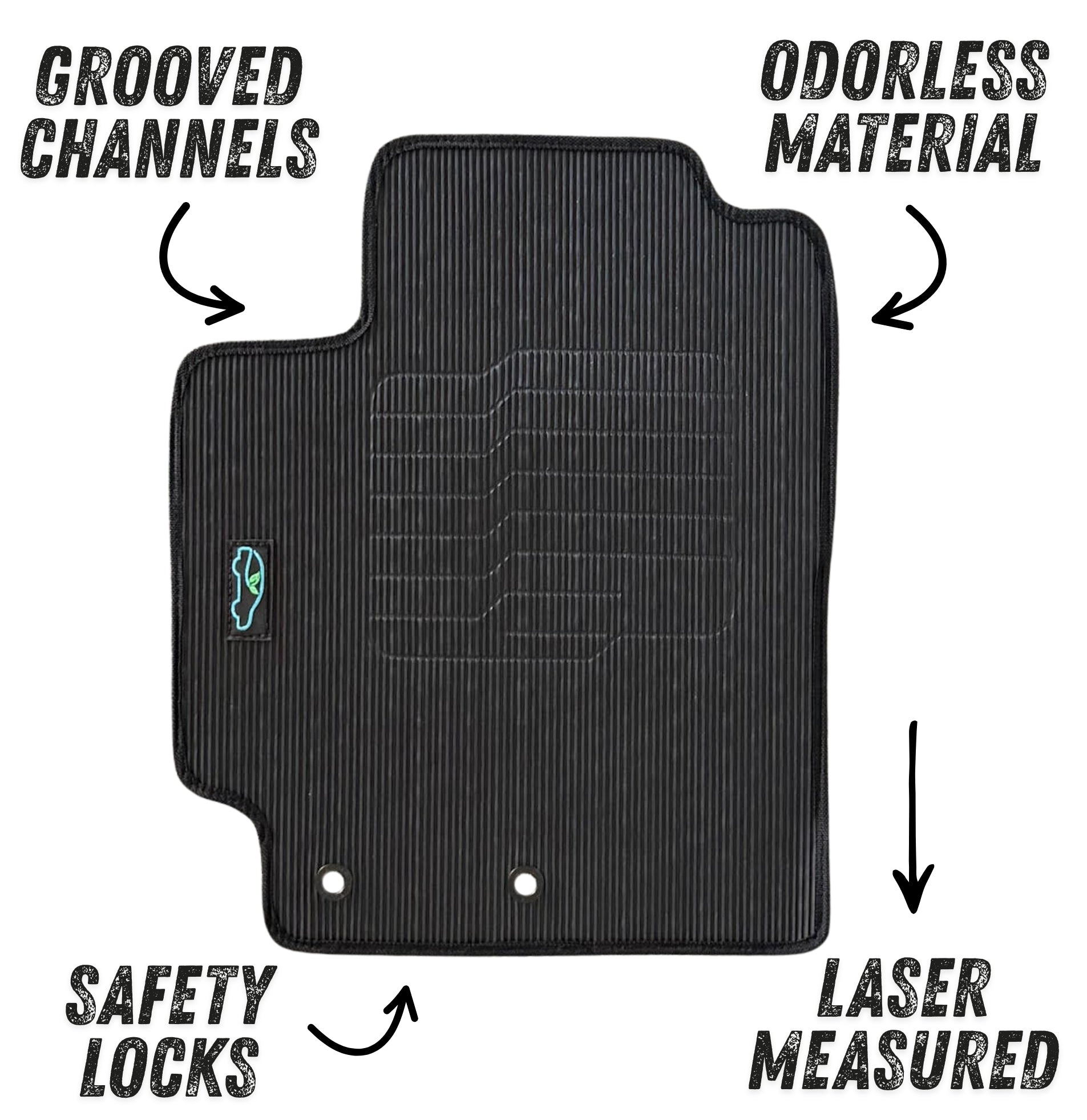 All Weather Floor Mats for 2018 to 2024 Kia Rio, Sedan and Hatch, Front and Rear