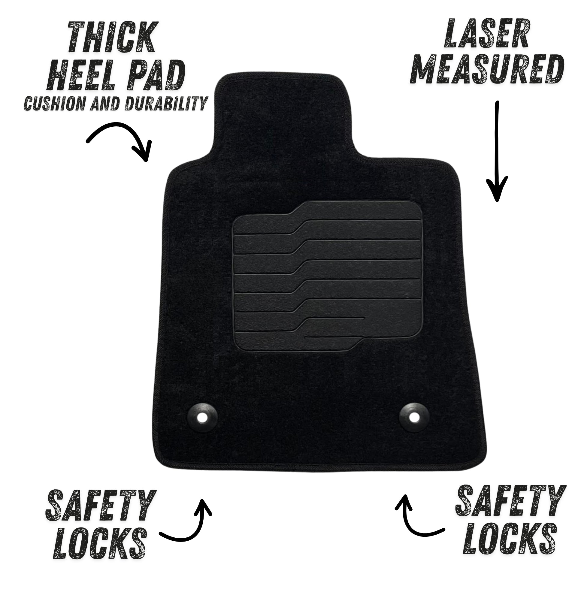 Carpet Floor Mats For 2016 to 2025 Chevrolet Camaro, Front and Rear