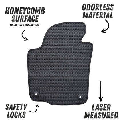 All Weather Honeycomb Floor Mats for 2020 to 2022 Volkswagen Passat, Front and Rear