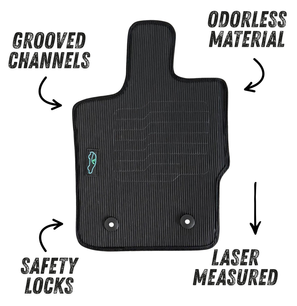 All Weather Floor Mats for 2019 to 2023 Ford Ranger SuperCrew Cab Models