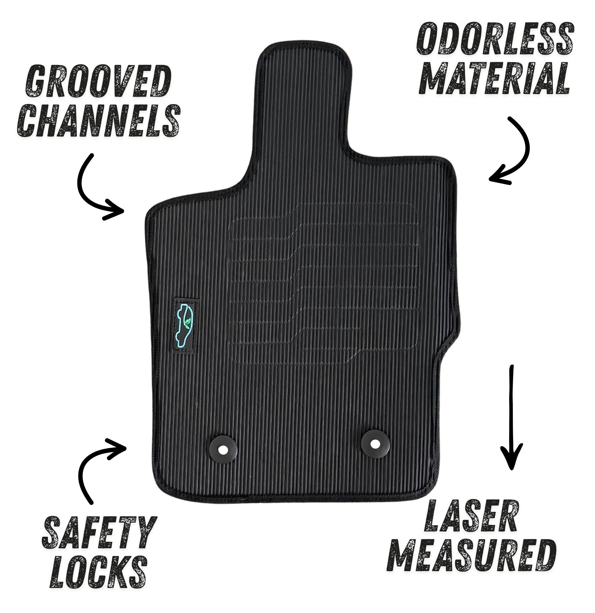 All Weather Floor Mats for 2019 to 2023 Ford Ranger SuperCrew Cab Models