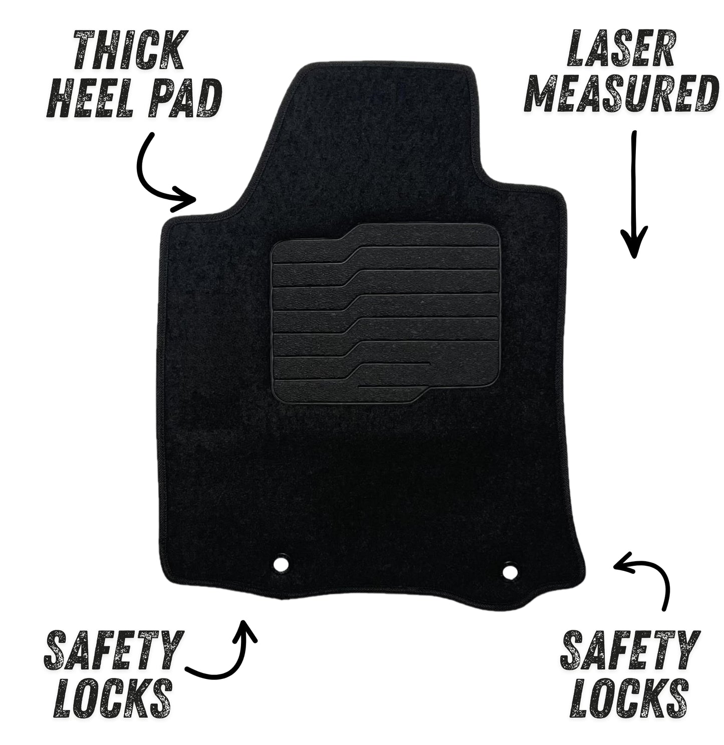 Carpet Floor Mats for 2016 to 2023 Nissan Maxima, Front and Rear, Black