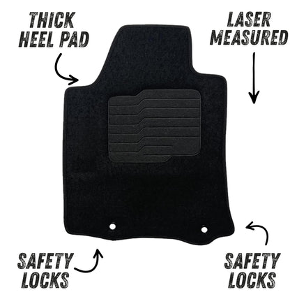 Carpet Floor Mats for 2016 to 2023 Nissan Maxima, Front and Rear, Black