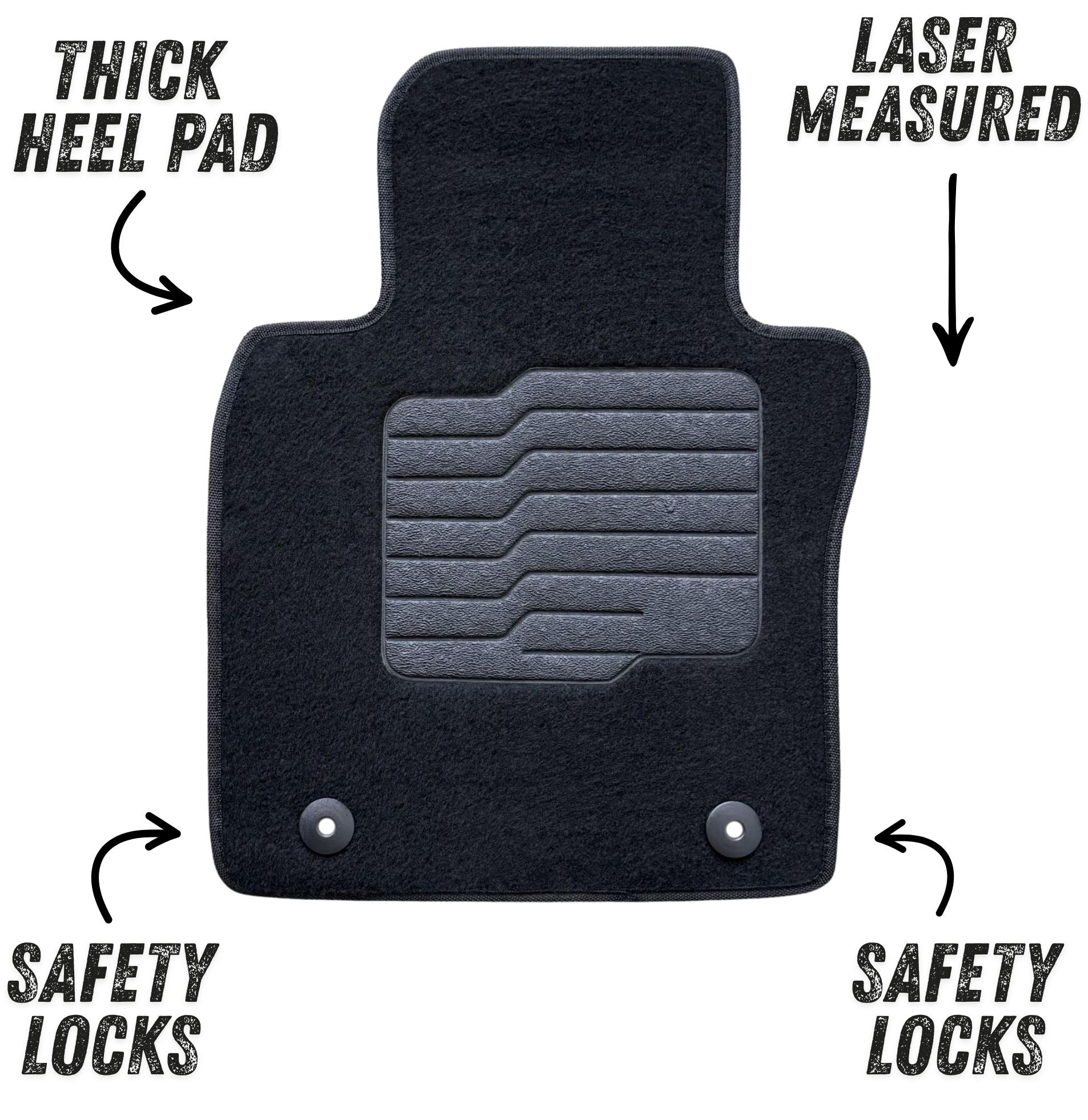 Carpet Floor Mats for 2023 to 2026 Mazda CX-50 (Not Hybrid), Front and Rear, Black