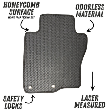 All Weather Honeycomb Floor Mats for 2022 to 2026 Nissan Frontier Crew Cab