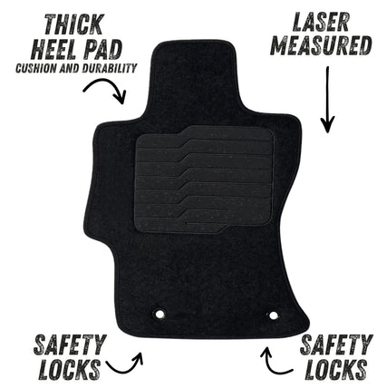 Carpet Floor Mats For 2018 to 2023 Subaru Crosstrek 2017 to 2023 Subaru Impreza, Front and Rear