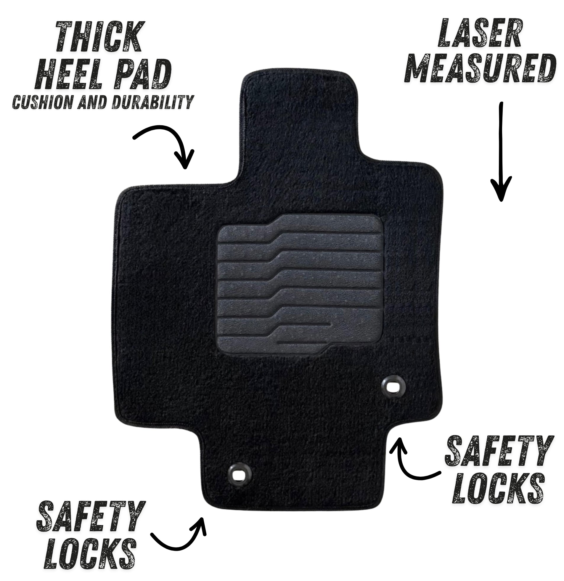 Carpet Floor Mats for 2020 to 2026 Toyota Highlander, Full set (2nd Row Bench or Bucket seats)
