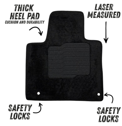 Carpet Floor Mats for 2021 to 2026 Kia Sorento Full 3-Row Set (Not for Hybrid Models), Front and Rear