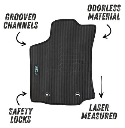 All Weather Floor Mats for 2016 to 2023 Toyota Tacoma Double Cab (Automatic Only)