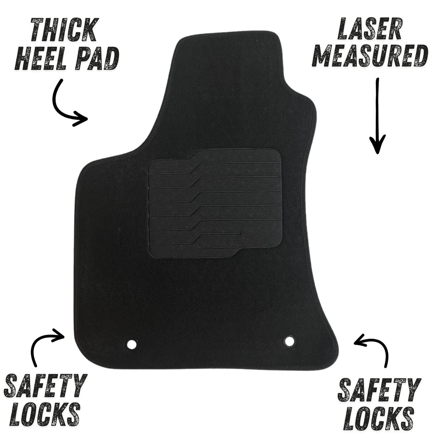 Carpet Floor Mats for 2011 to 2023 Dodge Charger / Chrysler 300 (RWD Models Only), Front and Rear, Black