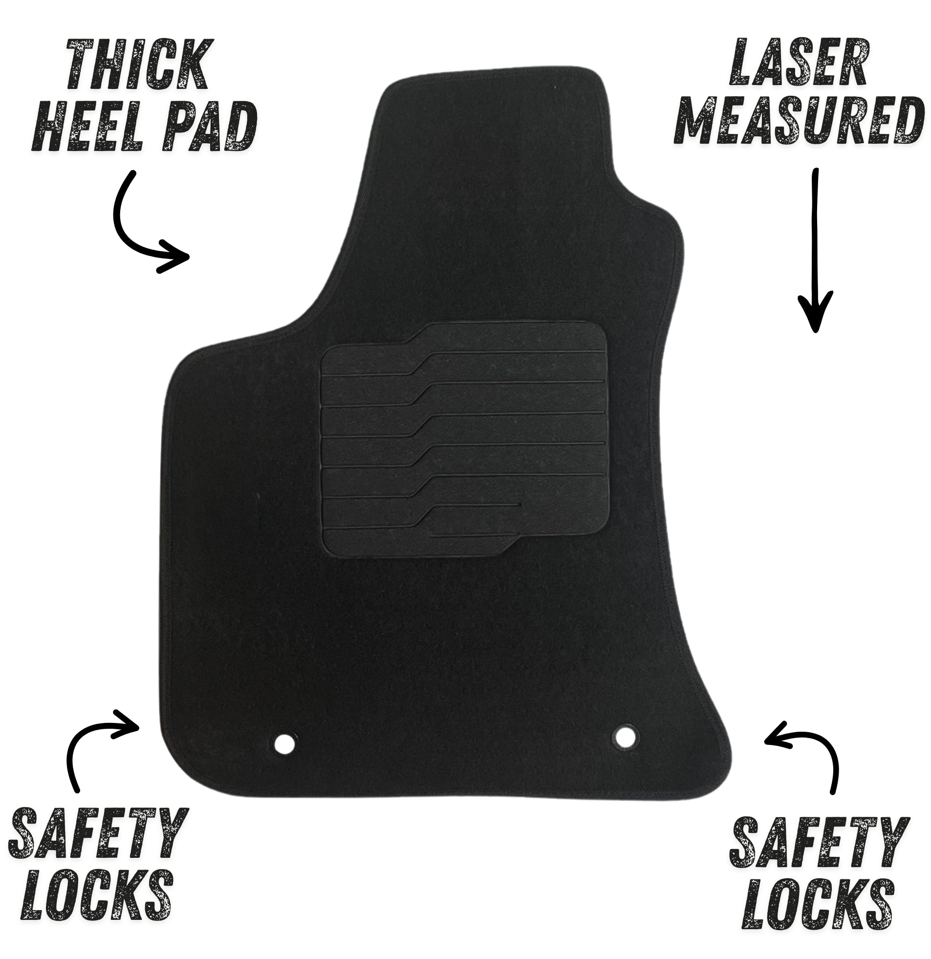 Carpet Floor Mats for 2011 to 2023 Dodge Charger / Chrysler 300 (RWD Models Only), Front and Rear, Black