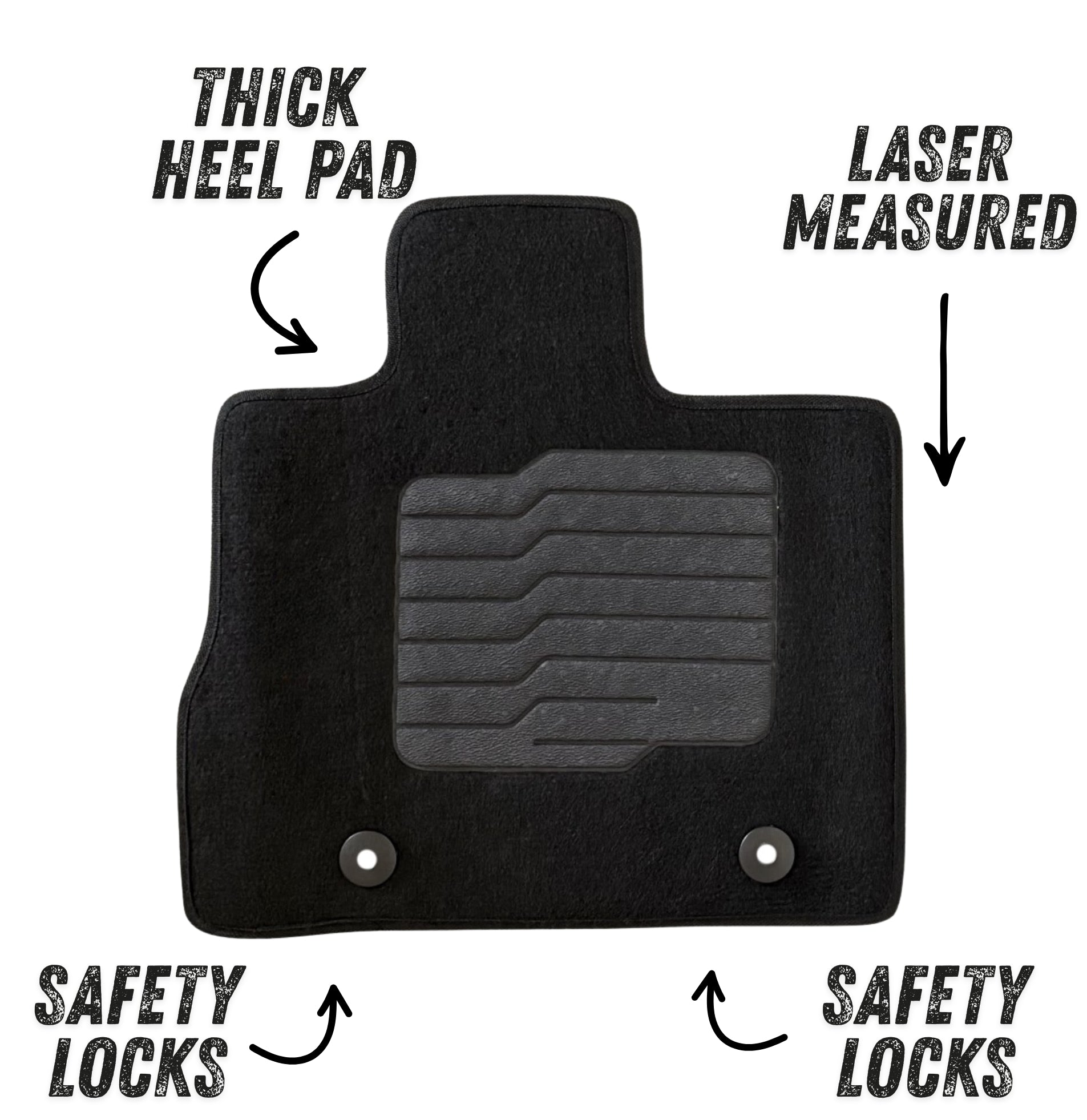 Carpet Floor Mats for 2010 to 2017 Chevrolet Equinox / GMC Terrain, Front and Rear
