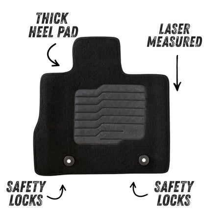 Carpet Floor Mats for 2010 to 2017 Chevrolet Equinox / GMC Terrain, Front and Rear