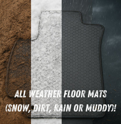 All Weather Floor Mats for 2022 to 2026 Hyundai Santa Cruz, Front and Rear