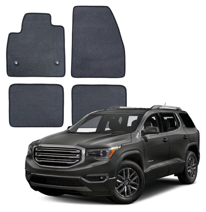 All Weather Honeycomb Floor Mats for 2017 to 2023 GMC Acadia, Front and Rear