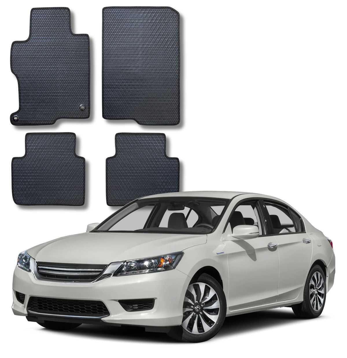All Weather Honeycomb Floor Mats for 2013 to 2017 Honda Accord
