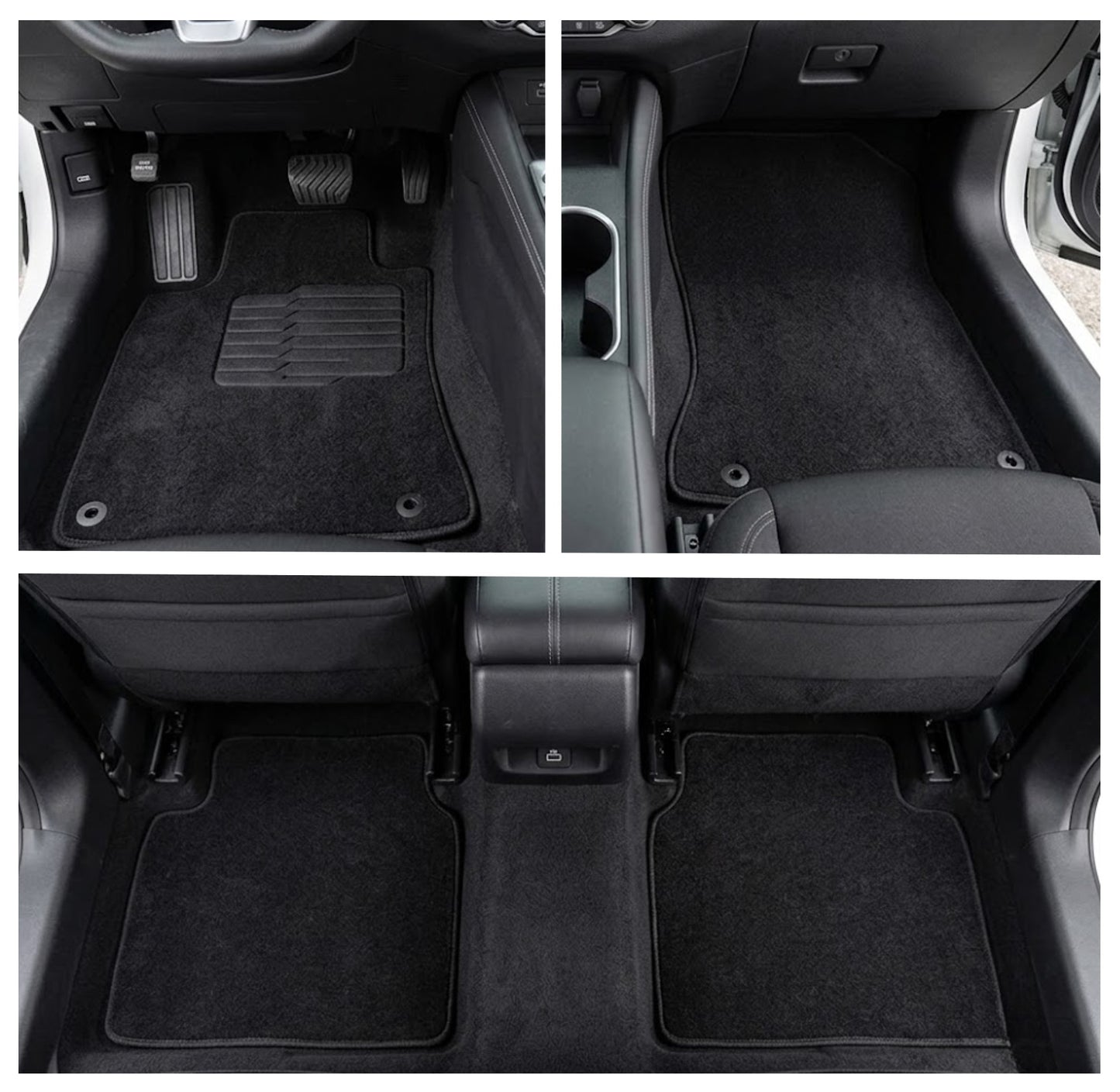 Carpet Floor Mats for 2019 to 2025 Nissan Altima, Front and Rear, Black