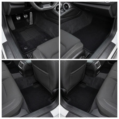 Carpet Floor Mats For 2016 to 2025 Chevrolet Camaro, Front and Rear