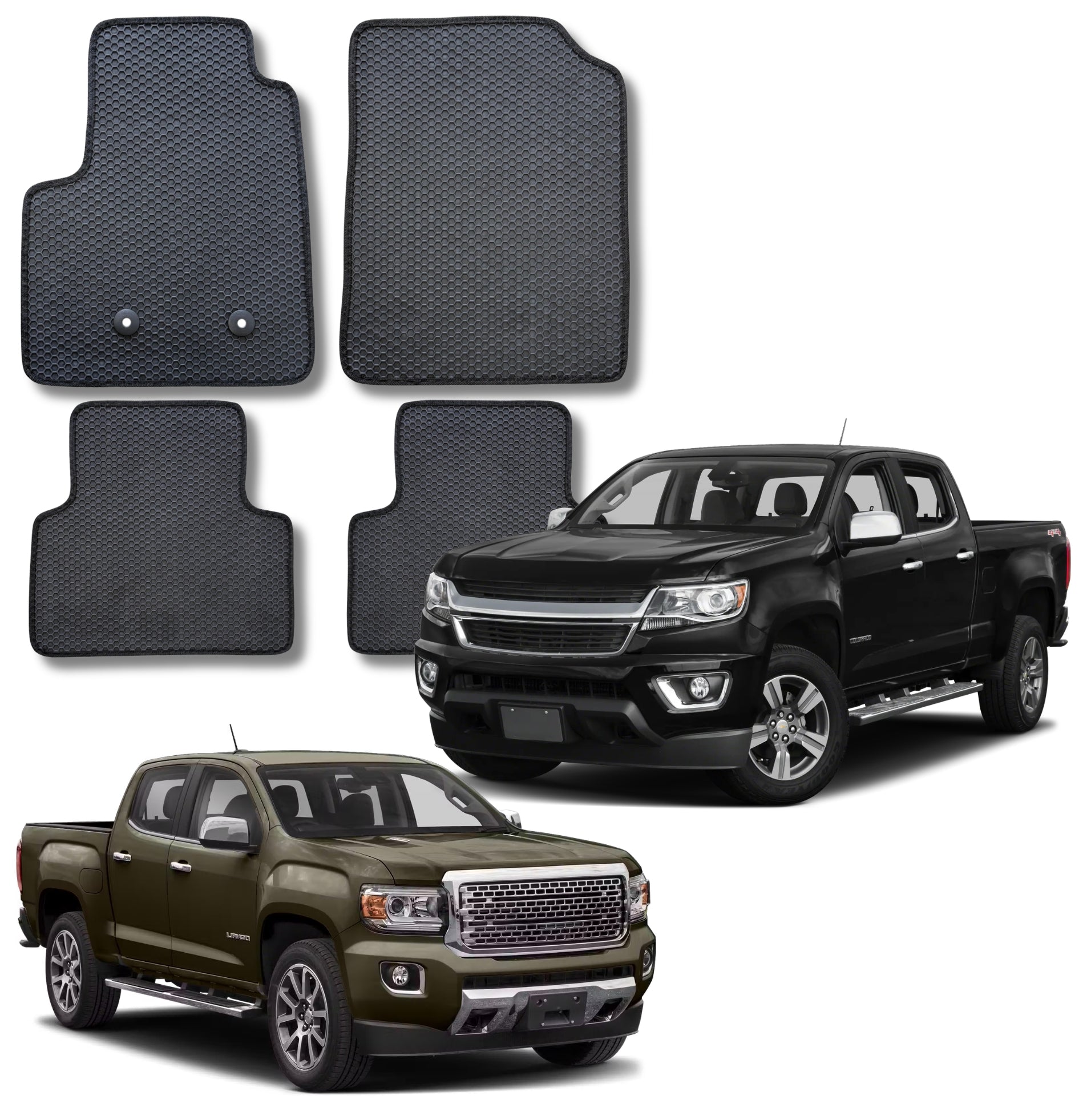 All Weather Floor Mats for 2015 to 2022 Chevrolet Colorado and GMC Canyon