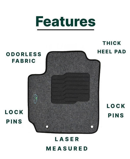 Carpet Floor Mats For 2018 to 2023 Hyundai Kona - Gray