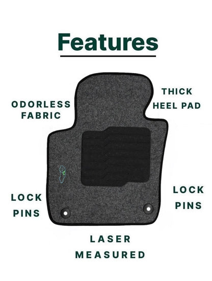 Carpet Floor mats for 2011 to 2018 Volkswagen Jetta - Gray