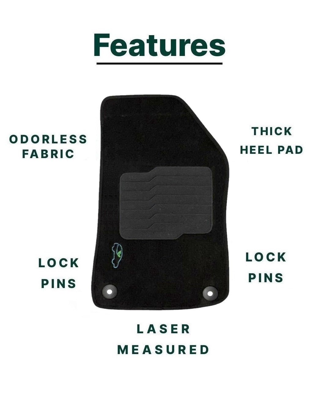 Carpet Floor Mats for 2018 to 2024 Jeep Wrangler 4 Doors Models
