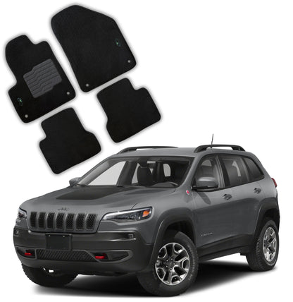 Carpet Floor Mats Fit for 2014 to 2023 Jeep Cherokee, Front and Rear