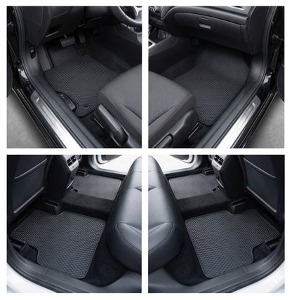 All Weather Honeycomb Floor Mats for 2012 to 2015 Honda Civic, Front and Rear