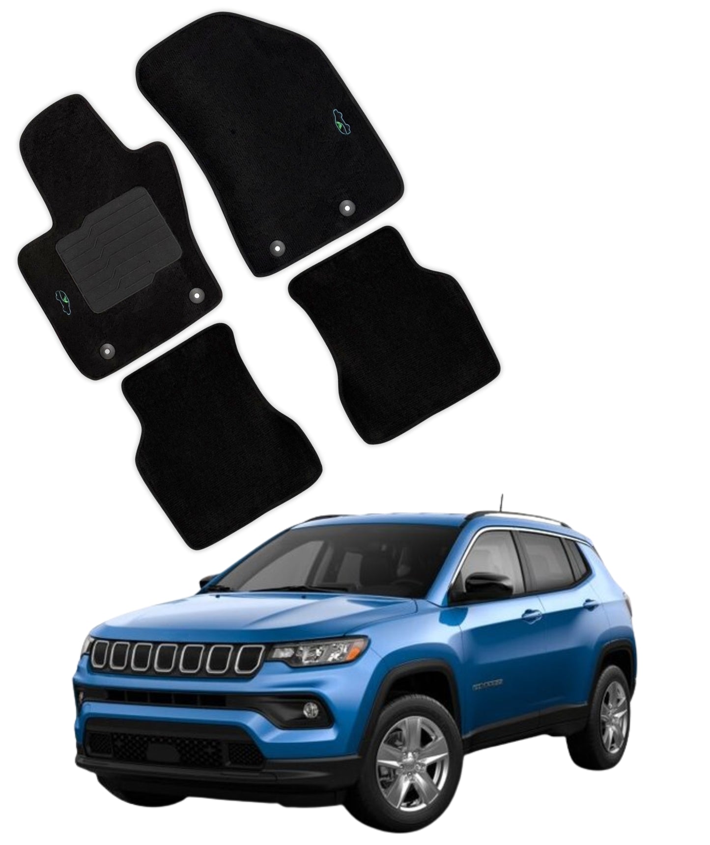 Carpet Floor Mats for 2017 to 2025 Jeep Compass