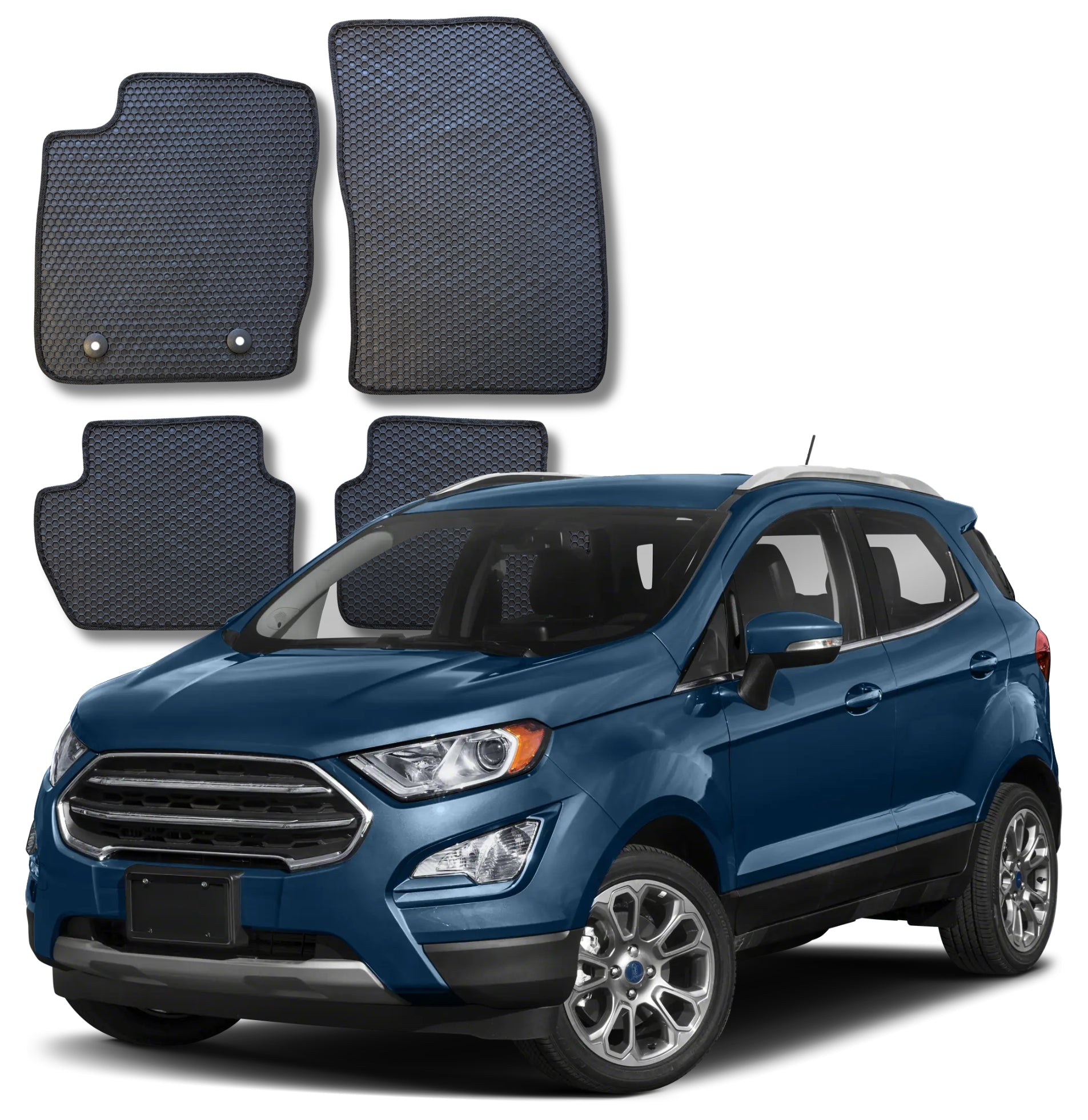 All Weather Honeycomb Floor Mats For 2018 to 2022 Ford EcoSport