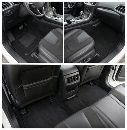 Carpet Floor Mats for 2015 to 2024 Ford Edge, Front and Rear, Black