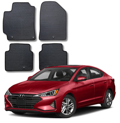 All Weather Honeycomb Floor Mats for 2017 to 2020 Hyundai Elantra