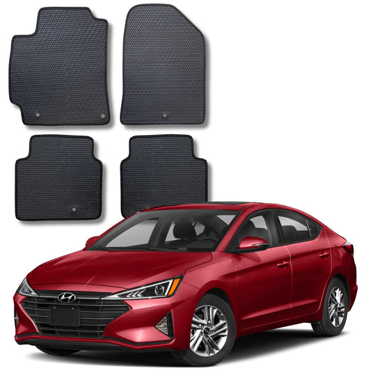 All Weather Honeycomb Floor Mats for 2017 to 2020 Hyundai Elantra
