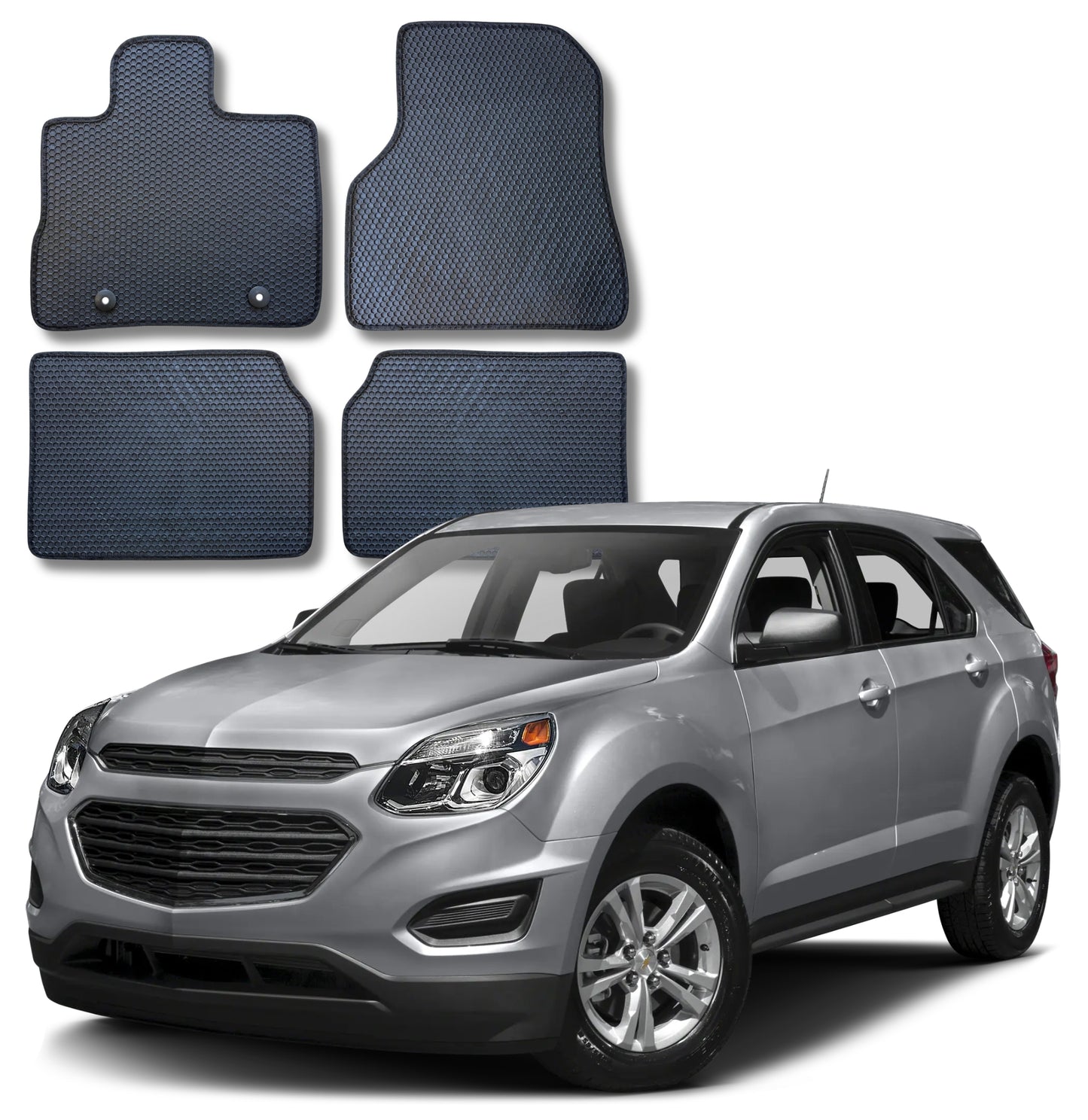 All Weather Honeycomb Floor Mats for 2010 to 2017 Chevrolet Equinox / GMC Terrain