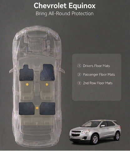 All Weather Honeycomb Floor Mats for 2010 to 2017 Chevrolet Equinox / GMC Terrain