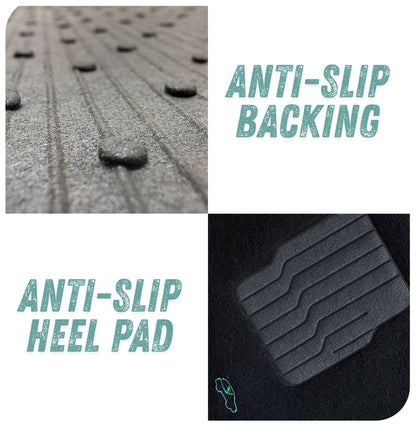 Carpet Floor Mats for 2022 to 2026 Kia Carnival 8 Passenger, Front and Rear, Black