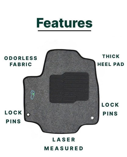 Carpet Floor Mats for 2017 to 2025 Chrysler Pacifica (Not for Hybrid) - Gray