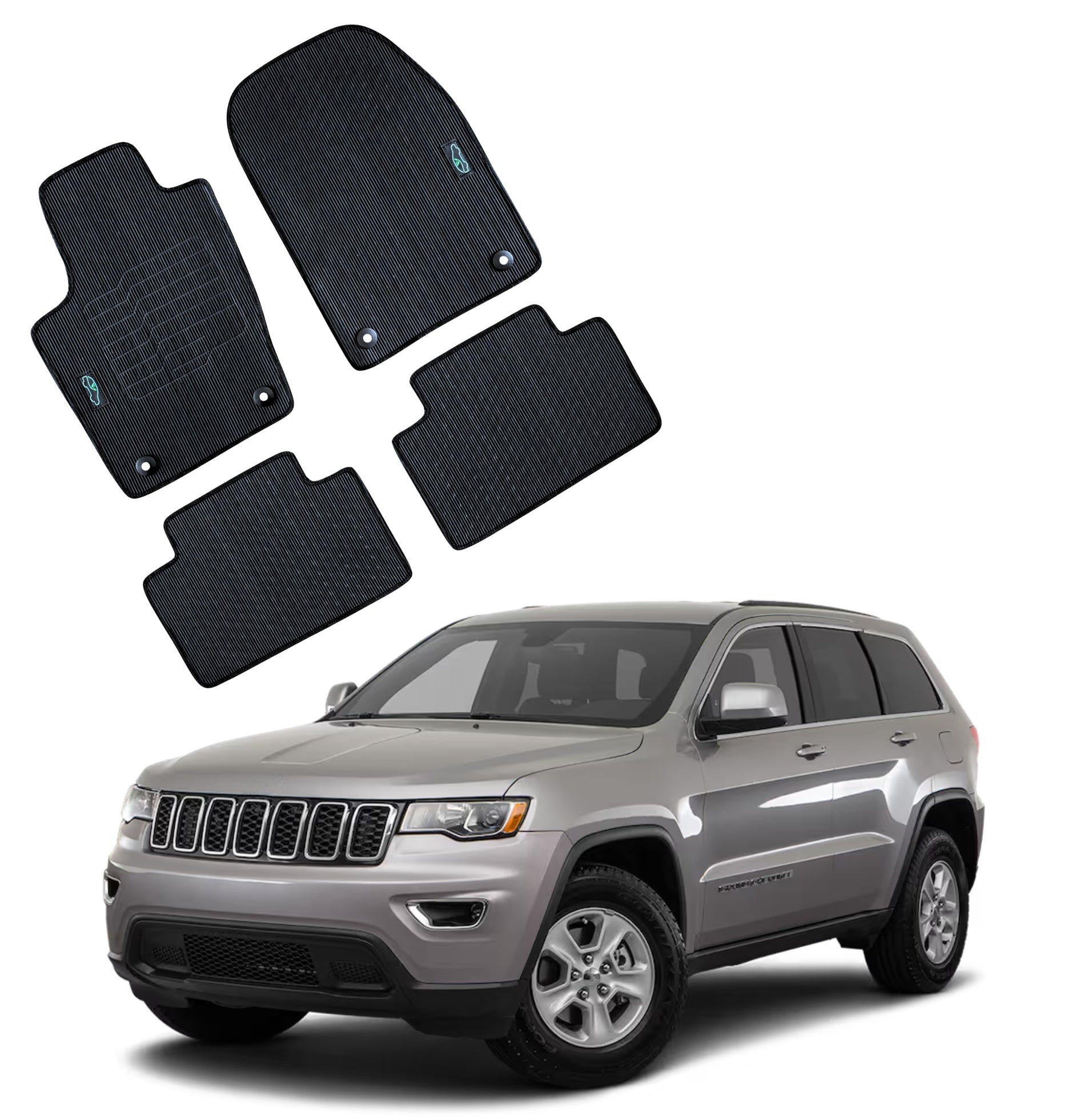 All Weather Floor Mats for 2016 to 2021 Jeep Grand Cherokee 16 to 23 Dodge Durango