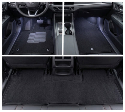Carpet Floor Mats for 2026 Honda Passport, Front and Rear, Black