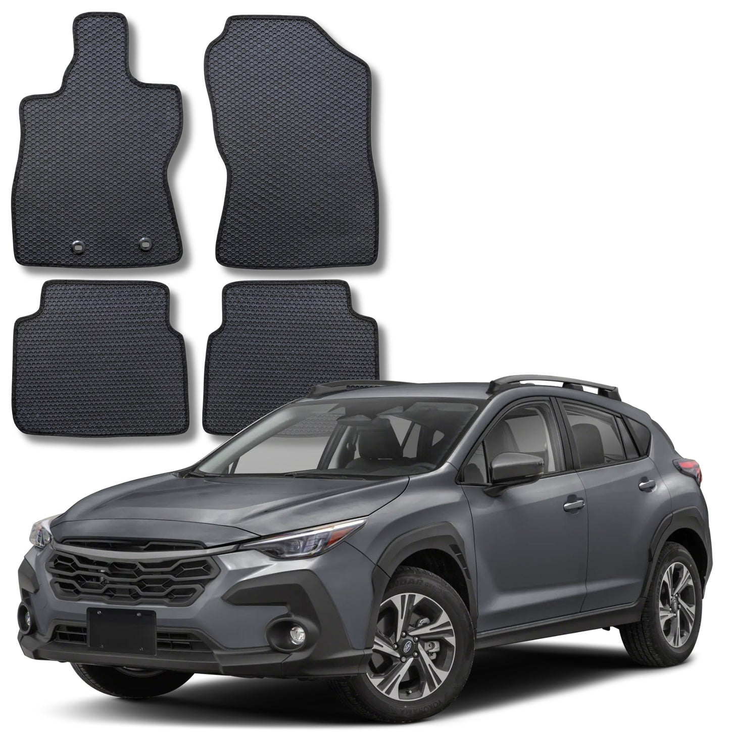 All Weather Honeycomb Floor Mats for 2024-2026 Subaru Crosstrek and Impreza