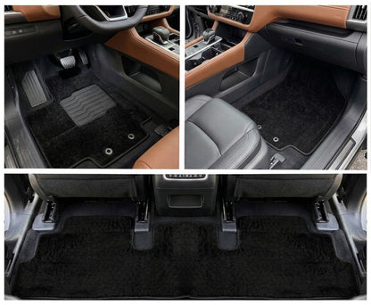 Carpet Floor Mats for 2022 to 2026 Nissan Pathfinder 8 Passenger, Full Set, Black