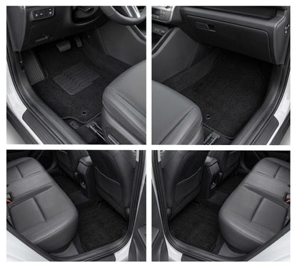 Carpet Floor Mats for 2024 to 2026 Hyundai Kona, Front and Rear, Black (Not for Electric Models)