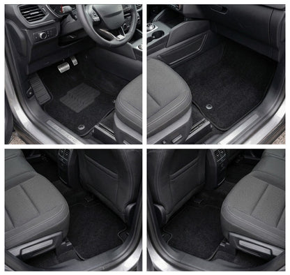 Carpet Floor Mats for 2020 to 2026 Ford Escape, Front and Rear, Black