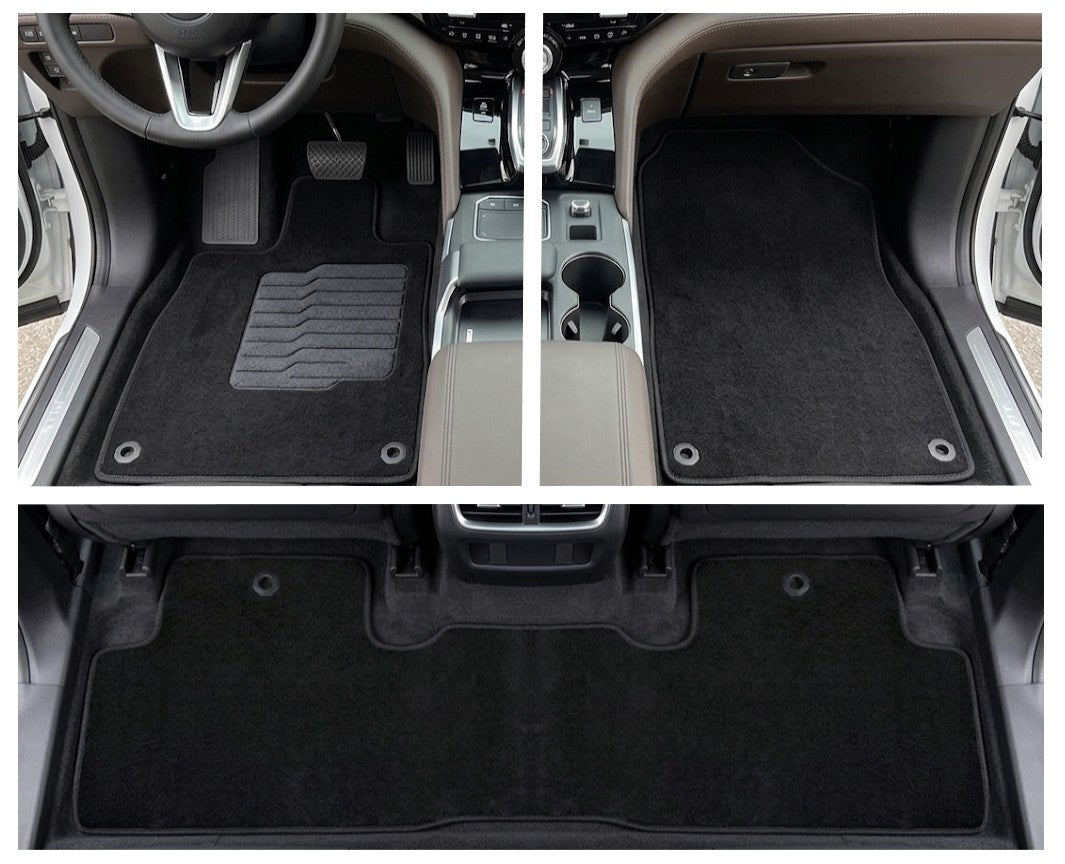 Carpet Floor Mats for 2022 to 2026 Acura MDX, Front, Rear and 3rd Row, Black