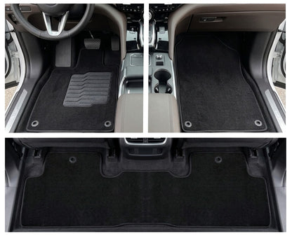 Carpet Floor Mats for 2022 to 2026 Acura MDX, Front, Rear and 3rd Row, Black